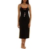 image:imageLucky Brand Womens Avila Rib Midi Dress Casual Beach Cover Ups for WomenBlack
