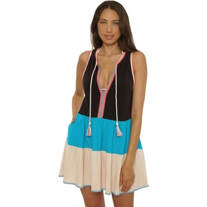 image:imageLucky Brand Womens Lagos Tiered Dress Casual Beach Cover Ups for WomenBlack