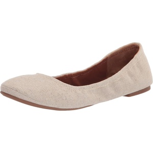 image:imageLucky Brand Womens Emmie Ballet FlatsNaturalPlatinum Linen