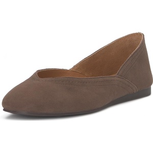 image:imageLucky Brand Womens Womens Alba Ballet Square Toe FlatsCappucino
