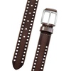image:imageLucky Brand Mens Genuine Leather Belt  Classic  Casual  Everyday  Western  American Heritage  Metal BucklePerforated  Brown