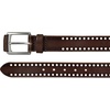 image:imageLucky Brand Mens Genuine Leather Belt  Classic  Casual  Everyday  Western  American Heritage  Metal BucklePerforated  Brown