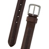 image:imageLucky Brand Mens Genuine Leather Belt  Classic  Casual  Everyday  Western  American Heritage  Metal BuckleStitched  Brown