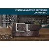 image:imageLucky Brand Mens Reversible Leather Belt  2in1  Classic  Everyday  Business  Work  Dress  Casual  Metal BuckleWestern Reversible  BrownBlack
