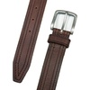 image:imageLucky Brand Mens Stitched Genuine Leather Belt  Classic  Casual  Dress  Everyday  Western  Metal BuckleAntiqued Leather  Brown