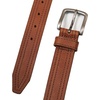 image:imageLucky Brand Mens Stitched Genuine Leather Belt  Classic  Casual  Dress  Everyday  Western  Metal BuckleAntiqued Leather  Tan