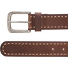 image:imageLucky Brand Mens Stitched Genuine Leather Belt  Classic  Casual  Dress  Everyday  Western  Metal BuckleCord Lacing  Brown