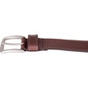 image:imageLucky Brand Mens Stitched Genuine Leather Belt  Classic  Casual  Dress  Everyday  Western  Metal BuckleDouble Stitch  Brown