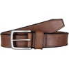 image:imageLucky Brand Mens Stitched Genuine Leather Belt  Classic  Casual  Dress  Everyday  Western  Metal BuckleDouble Stitch  Tan