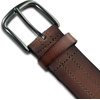 image:imageLucky Brand Mens Stitched Genuine Leather Belt  Classic  Casual  Dress  Everyday  Western  Metal BuckleStitch Detail  Brown