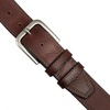 image:imageLucky Brand Mens Stitched Genuine Leather Belt  Classic  Casual  Dress  Everyday  Western  Metal BuckleTriple Needle Stitch  Brown