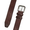 image:imageLucky Brand Mens Stitched Genuine Leather Belt  Classic  Casual  Dress  Everyday  Western  Metal BuckleTriple Needle Stitch  Brown
