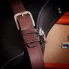 image:imageLucky Brand Mens Stitched Genuine Leather Belt  Classic  Casual  Dress  Everyday  Western  Metal BuckleTriple Needle Stitch  Brown