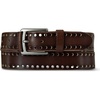 image:imageLucky Brand Mens Genuine Leather Belt  Classic  Casual  Everyday  Western  American Heritage  Metal BucklePerforated  Brown