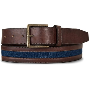 image:imageLucky Brand Mens Jeans Leather Belt Classic Casual Dress Everyday American Heritage Genuine Leather Metal BuckleDenim Inlay  Brown