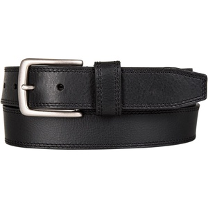 image:imageLucky Brand Mens Stitched Genuine Leather Belt  Classic  Casual  Dress  Everyday  Western  Metal BuckleDouble Stitch  Black