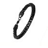 image:imageLucky Brand Mens Stainless Steel 6MM Spiga Chain Bracelet  Black Plated 875 Durable Link Jewelry