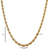 image:imageLucky Brand Mens Stainless Steel Rope Chain Necklace  22 GoldTone Plated 7MM Durable 316L Steel Jewelry