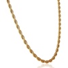 image:imageLucky Brand Mens Stainless Steel Rope Chain Necklace  22 GoldTone Plated 7MM Durable 316L Steel Jewelry