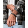 image:imageLucky Brand Mens Stainless Steel and Leather Bracelet 85 Stainless Steel and Black Link Bracelet