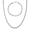 image:imageLucky Brand Mens Rope Chain and Bracelet Set Stainless Steel 22 Necklace and Bracelet Set