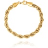 image:imageLucky Brand Mens Stainless Steel Rope Chain Bracelet  8MM GoldTone Plated 9 Durable 316L Link Jewelry