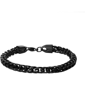 image:imageLucky Brand Mens Stainless Steel 6MM Spiga Chain Bracelet  Black Plated 875 Durable Link Jewelry