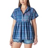 image:imageLucky Brand Womens Babydoll Tunic ShirtBlue Tie Dye
