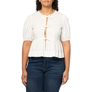 image:imageLucky Brand Womens Babydoll Flyaway BlouseBright White