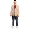 image:imageLucky Brand Mens Knit Blazer Sportcoat Rayon Polyester Blend Slim Fit Plaid 2 Button Notch CollarCamel