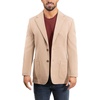 image:imageLucky Brand Mens Knit Blazer Sportcoat Rayon Polyester Blend Slim Fit Plaid 2 Button Notch CollarCamel