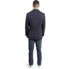 image:imageLucky Brand Mens Knit Blazer Sportcoat Rayon Polyester Blend Slim Fit Plaid 2 Button Notch CollarNavy