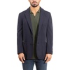 image:imageLucky Brand Mens Knit Blazer Sportcoat Rayon Polyester Blend Slim Fit Plaid 2 Button Notch CollarNavy