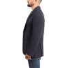 image:imageLucky Brand Mens Knit Blazer Sportcoat Rayon Polyester Blend Slim Fit Plaid 2 Button Notch CollarNavy