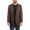 image:imageLucky Brand Mens Knit Sportcoat Slim Fit Rayon Polyester Spandex Glen Plaid Notch Collar 2 Button ClosureBurgundy