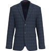 image:imageLucky Brand Mens Navy Heather Glen Plaid Knit Sportcoat Slim Fit 2Button