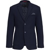 image:imageLucky Brand Mens Knit Blazer Sportcoat Rayon Polyester Blend Slim Fit Plaid 2 Button Notch CollarNavy