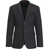 image:imageLucky Brand Mens Knit Sportcoat Slim Fit Rayon Polyester Spandex Glen Plaid Notch Collar 2 Button ClosureCharcoal