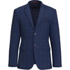 image:imageLucky Brand Mens Knit Sportcoat Slim Fit Rayon Polyester Spandex Glen Plaid Notch Collar 2 Button ClosureNavy
