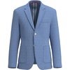 image:imageLucky Brand Mens Sport Coat Slim Fit 60 Poly40 Cotton Pique Notch Collar 2 ButtonBlue
