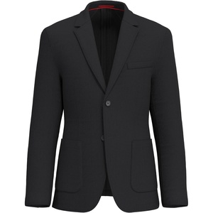 image:imageLucky Brand Mens Knit Plaid Blazer Black Slim Fit Rayon and Polyester Blend Sportcoat with Notch Collar