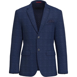 image:imageLucky Brand Mens Knit Sportcoat Slim Fit Rayon Polyester Spandex Glen Plaid Notch Collar 2 Button ClosureNavy