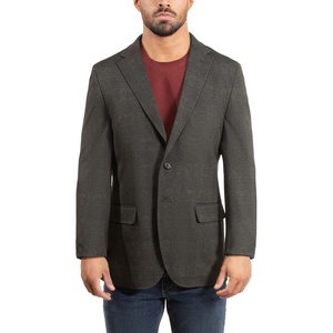 image:imageLucky Brand Mens Knit Sportcoat Slim Fit Rayon Polyester Spandex Glen Plaid Notch Collar 2 Button ClosureOlive