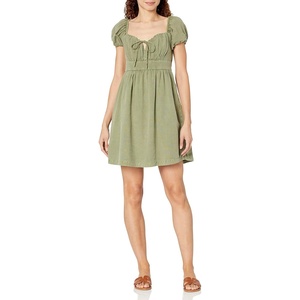 image:imageLucky Brand Womens Babydoll Mini DressDusty Olive