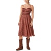image:imageLucky Brand Womens Lace Up Chiffon Midi DressBrown Multi