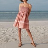 image:imageLucky Brand Womens Lucky Brand Womens Printed Smocked Mini DressAsh Rose Multi