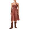 image:imageLucky Brand Womens Lace Up Chiffon Midi DressBrown Multi