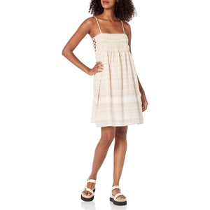 image:imageLucky Brand Womens Lucky Brand Womens Printed Smocked Mini DressWhisper White Multi